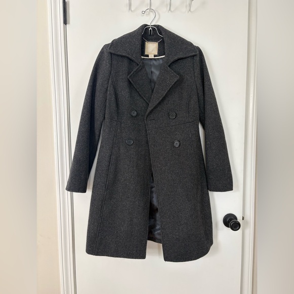 Old Navy Jackets & Blazers - Old Navy Dark Grey Heavy Wool Peacoat | Long Trench Style | Thick & Warm